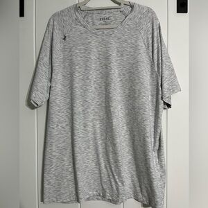 RHONE Reign Mens Short Slleve Shirt Gray Space Dye Classic Crew